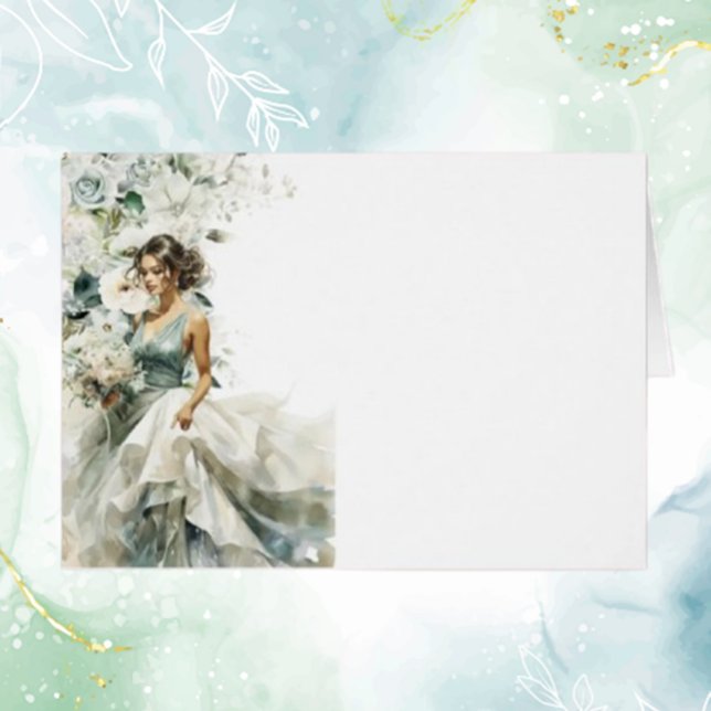 Cartão de Mesa de Casamento Eucalyptus Verdinho Du (You’re Invited: A Special Celebration of Love)