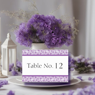 Cartão de Mesa de Casamento Florentine lavanda