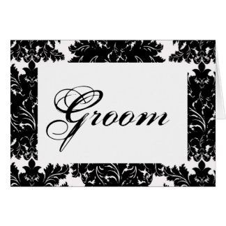 Cartão de Mesa de Casamento "Groom"