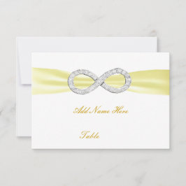 Cartão de Mesa de Casamento Infinito com Diamante 