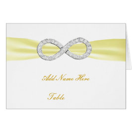 Cartão de Mesa de Casamento Infinito com Diamante 