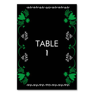 Cartão de Mesa de Casamento Mexicano Floral Papel