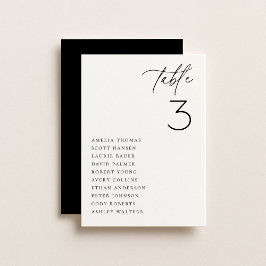 Cartão de Mesa de Casamento Minimalista
