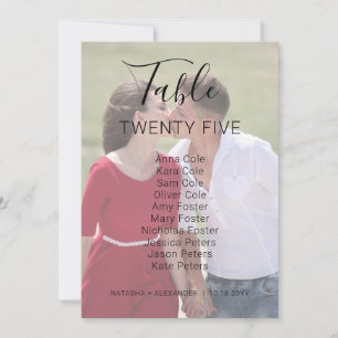 Cartão de Mesa de Casamento Natasha 2 Foto