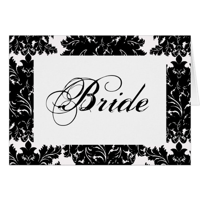 Cartão de Mesa de Casamento "Noiva" (Frente Horizontal)