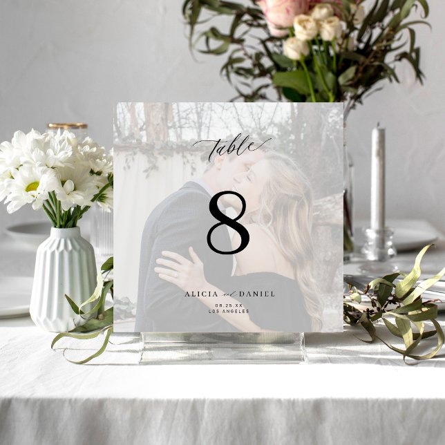 Cartão de mesa de casamento personalizado moderno  (Criador carregado)