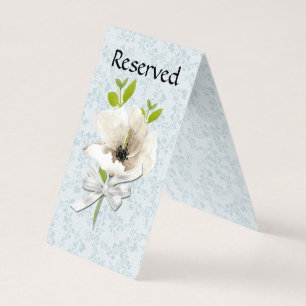 Cartão de Mesa de Casamento Reservado Floral Shabb