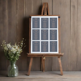 Cartão de Mesa de Casamento Rustic Filigree