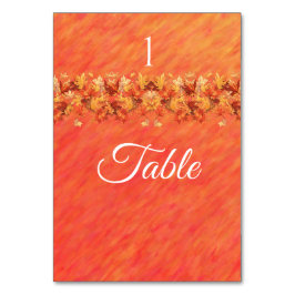 Cartão de Mesa de Casamento - Vibes do outono-