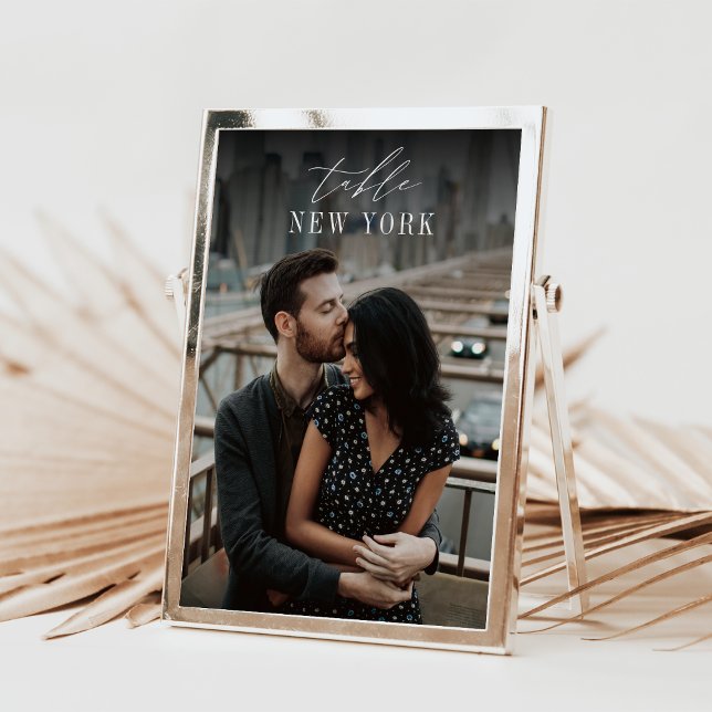 Cartão de Mesa de Destino de Viagem de Casamento 5 (Criador carregado)