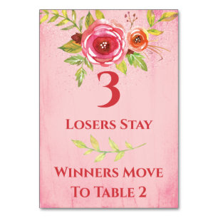 Cartão de Mesa de Flores Bonito Bunco nº 3