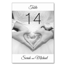 Cartão de Mesa de Foto Tradicional Elegante