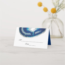 Cartão de Mesa de marinho Azul de Agata de Casamen
