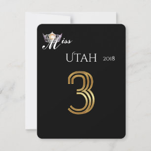 Cartão de Mesa de Miss América Prata-3