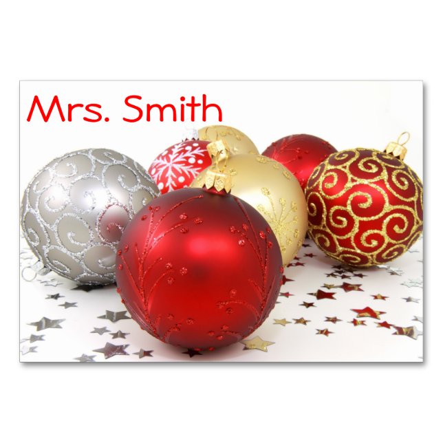 Cartão de Mesa de Natal (Frente)