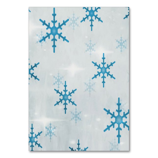 Cartão de Mesa de Natal com Brilho Snowflakes para (Verso)