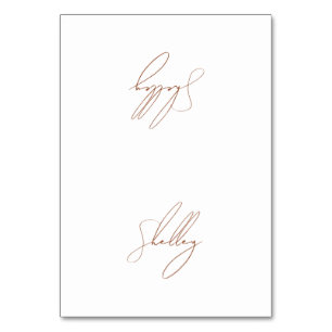 Cartão de Mesa de nome de convidado Brown Terracot