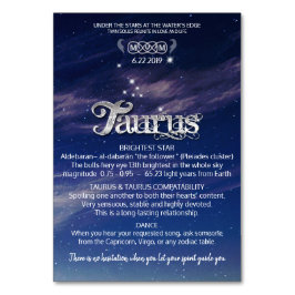 Cartão de Mesa de peça central Taurus