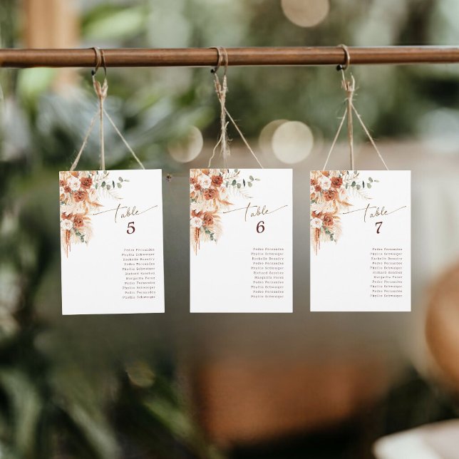 Cartão de Mesa de Recepção de Casamento Elegante B (Criador carregado)