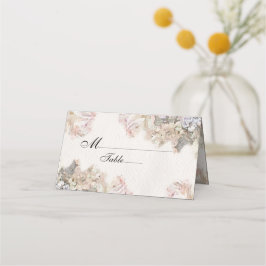 Cartão De Mesa Delicate Watercolor Floral Wedding