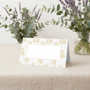 Cartão de mesa do nome de convidado da recepção de