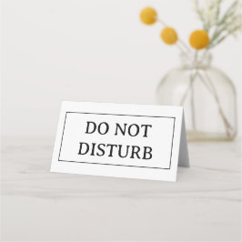 Cartão De Mesa DO NOT DISTURB | 4" x 3.5" Folded Place Card