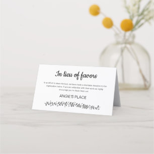 Cartão De Mesa Doação de Caridade com Mesa Número Casamento