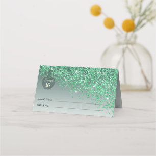 Cartão De Mesa Doce Fragrância Esmeralda 16 Brilho Verde Boutique