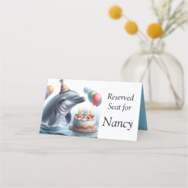 Cartão De Mesa Dolphin Birthday