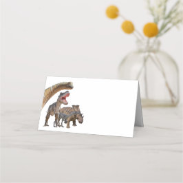 Cartão de mesa dos Dinossauros do Mundo Jurássico