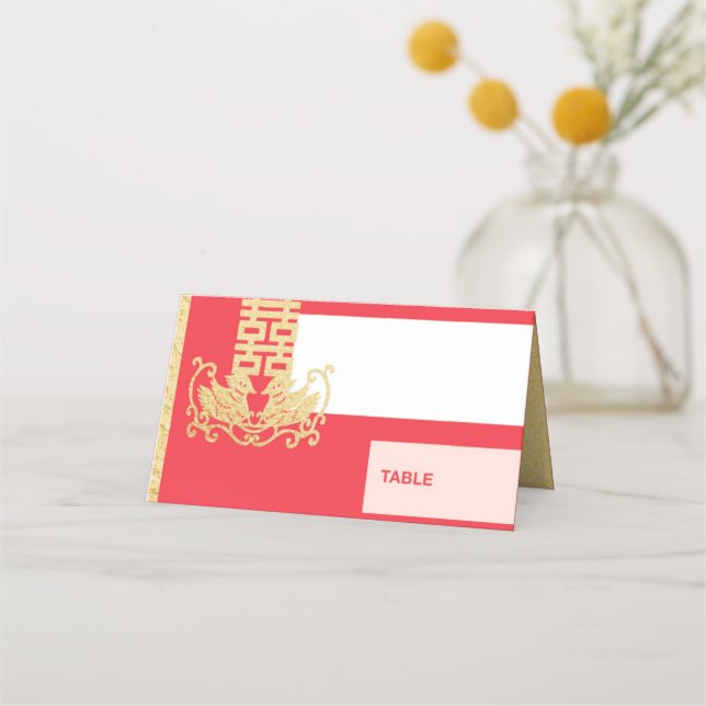 Cartão De Mesa Dupla felicidade (Frente)