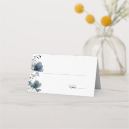 Cartão De Mesa Dusty Blue Botanical Wedding