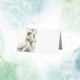 Cartão De Mesa Dusty Blue Eucalyptus Greenery Casamento