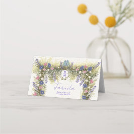 Cartão De Mesa Elegant Floral Place Card - Hand-Drawn Watercolor 