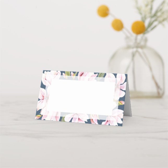 Cartão De Mesa Elegant Magnolia Wedding (Frente)