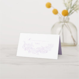 Cartão De Mesa Elegant Purple Victorian Wedding