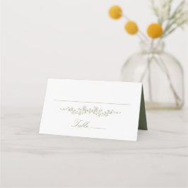 Cartão De Mesa Elegant Vintage Sage Green French Floral Wedding