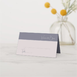 Cartão De Mesa Elegante Dusty Marinho Blue casamento Floral