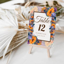 Cartão de Mesa elegante, estilo verão moderno