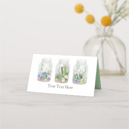 Cartão De Mesa Elegante Fiesta Terrarium Floral Succulent Chá