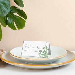Cartão De Mesa Elegante Greenery Quinceañera