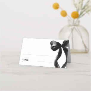 Cartão De Mesa Elegante Mesa de Chá de Bebê com Laço Preto