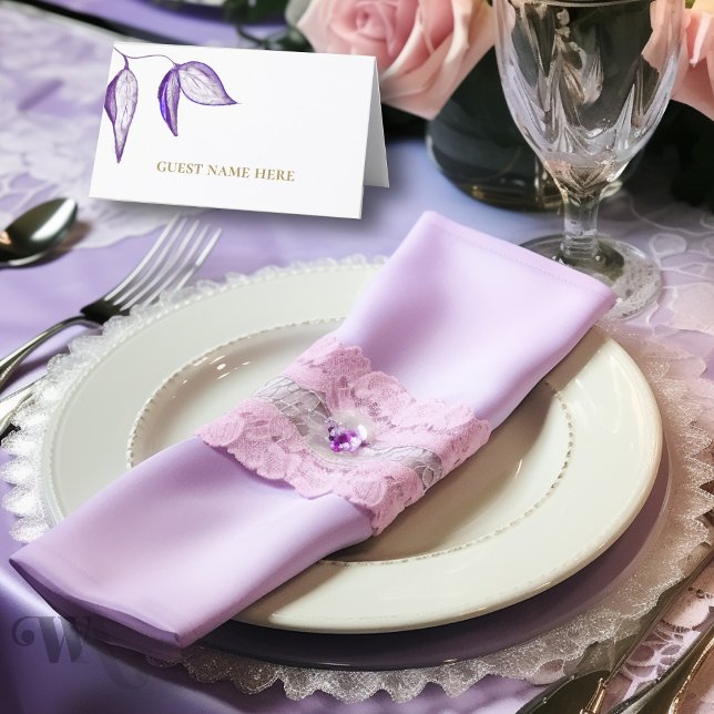 Cartão De Mesa Elegante Roxo Deixa Quinceañera (Criador carregado)