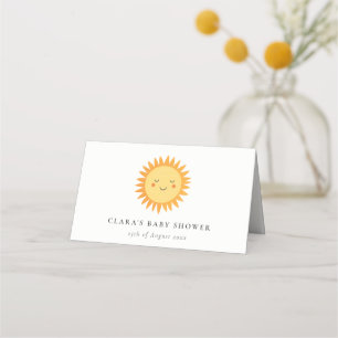 Cartão De Mesa Engraçado Nosso Pequeno Chá de fraldas Sol De Boho