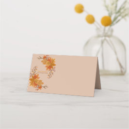 Cartão De Mesa Entretenimento de Ação de Graças Elegante