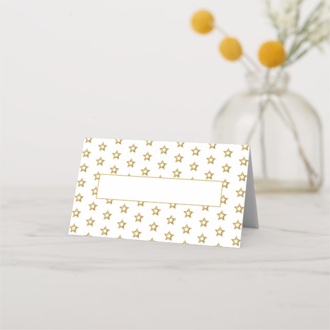 Cartão De Mesa Estrelas Douradas (Frente)
