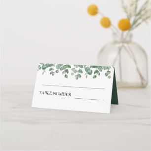Cartão De Mesa Eucalyptus deixa casamento