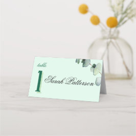 Cartão De Mesa Eucalyptus Elegant Botanical Wedding Green