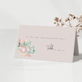 Cartão De Mesa Eucalyptus Protea Pampas Wedding Table Number