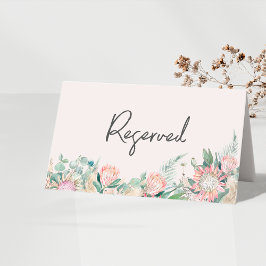 Cartão De Mesa Eucalyptus Protea Pampas Wedding Table Number